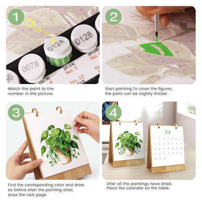 Paint by Numbers - 2026 Desk Calendar - Houseplant Haven