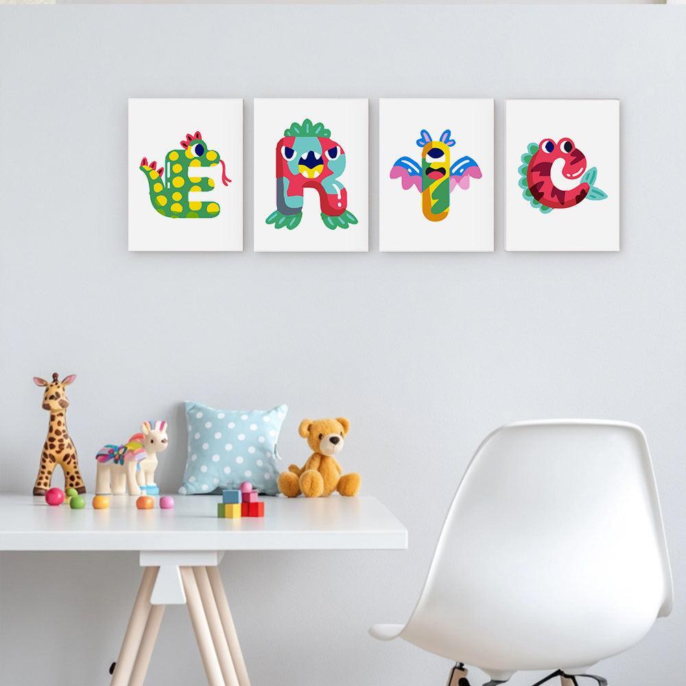 Paint by Numbers – Alphabet Painting Kit | A to Z Cute Monster Letters