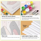 Paint by Numbers – 6 Mini Paintings | Parisian Chic Squares (Square)