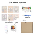 Paint by Numbers – 6 Mini Paintings | Pumpkin Bloom Cats and Ghosts Set