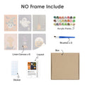Paint by Numbers – 6 Mini Paintings | Witch Hat Skull and Broomstick Set