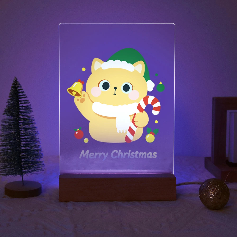 Paint by Numbers - Christmas Light | Cat with Bell and Green Hat