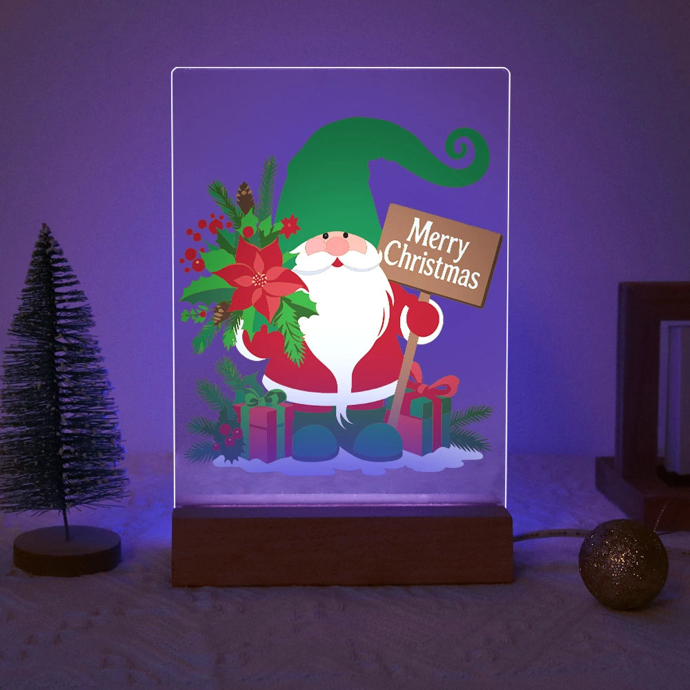Paint by Numbers - Christmas Light | Christmas Gnome with Poinsettia
