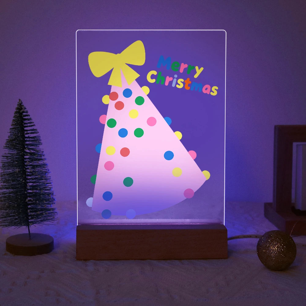 Paint by Numbers - Christmas Light | Pink Party Hat Tree