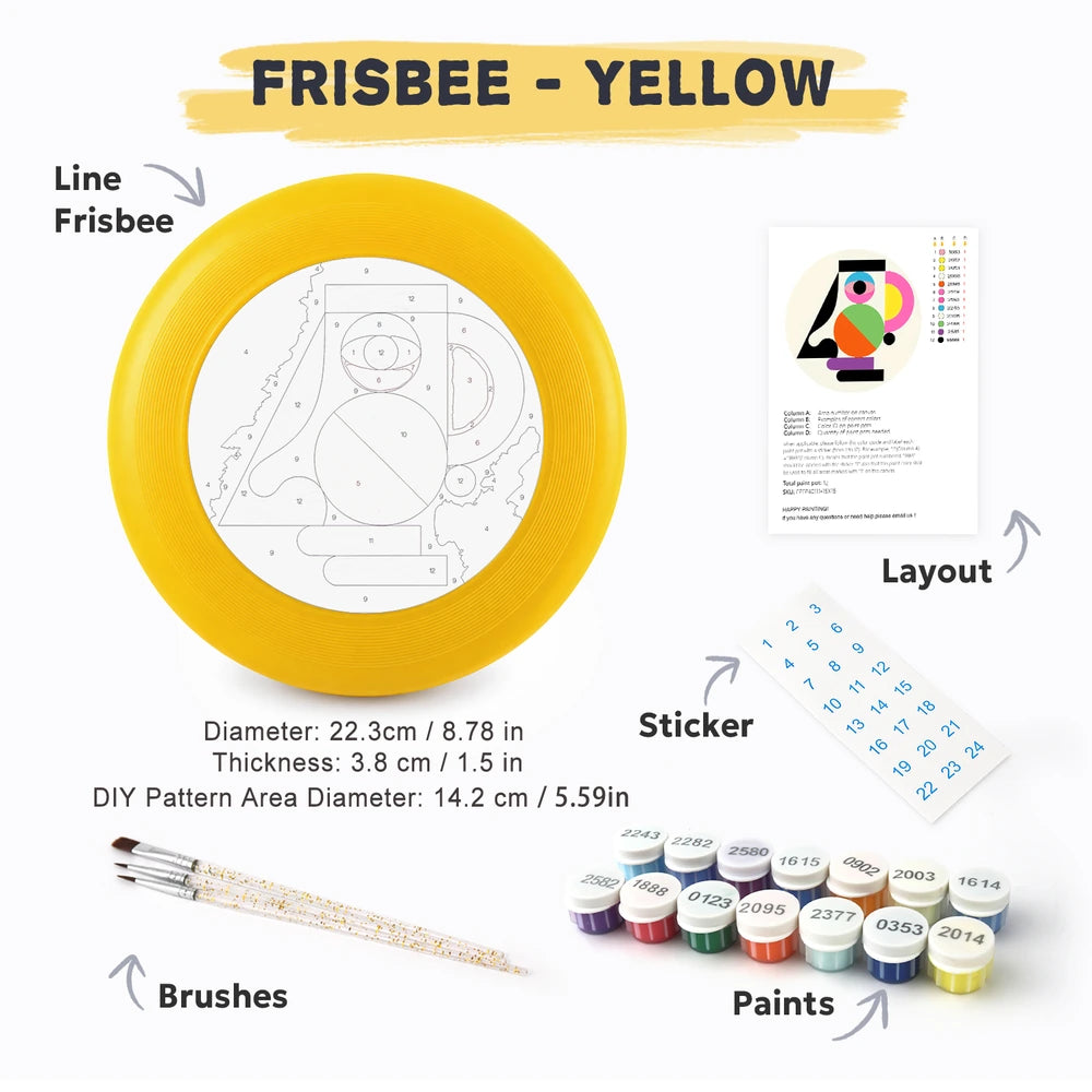 
Paint by Numbers - Frisbee | Abstract Beach Shapes