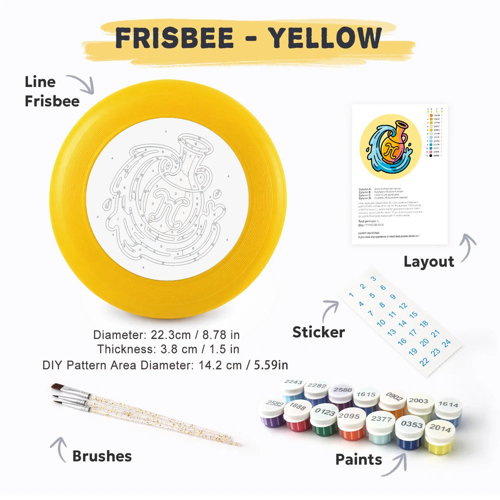 Paint by Numbers - Frisbee | Aquarius Sign