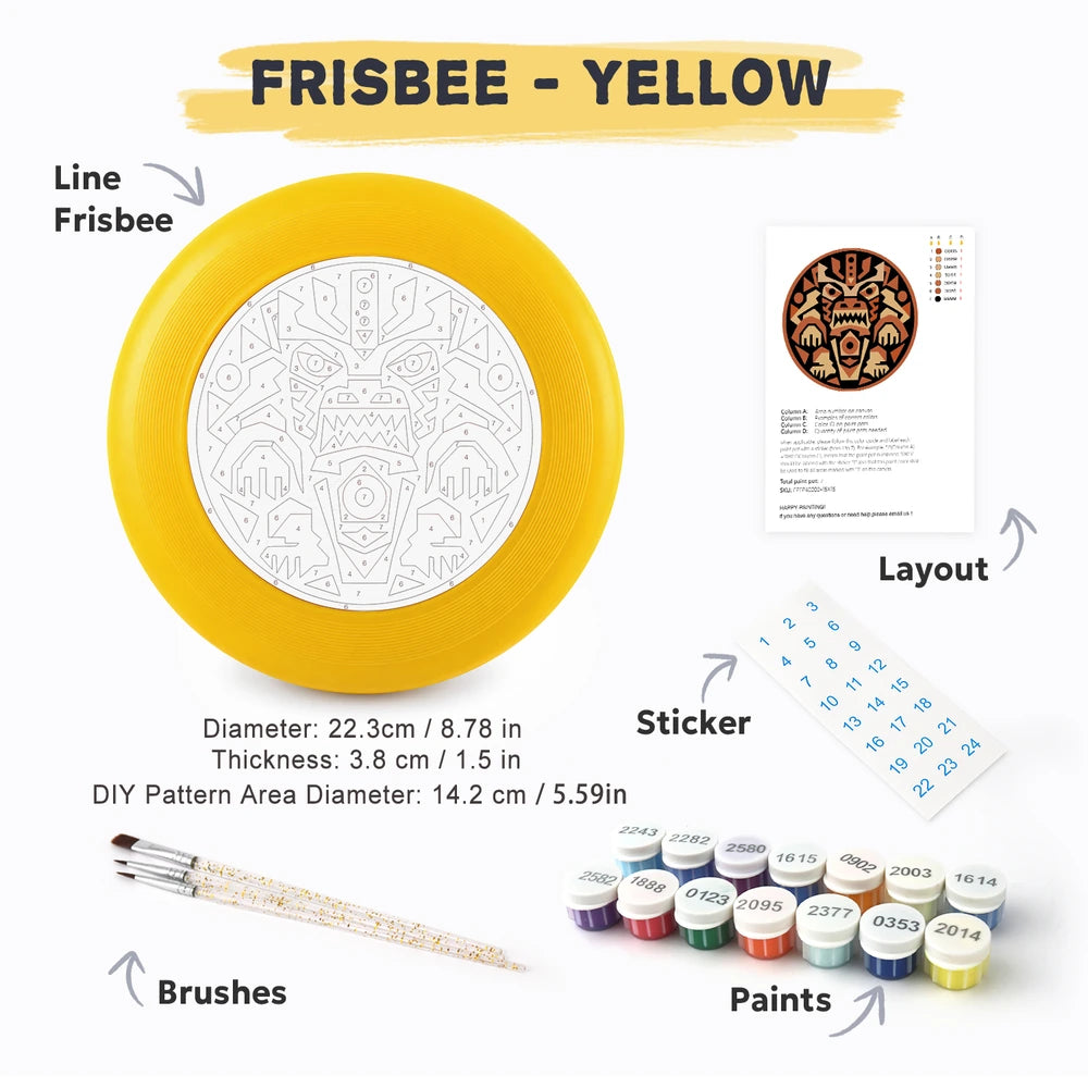 Paint by Numbers - Frisbee | Aztec Tiger