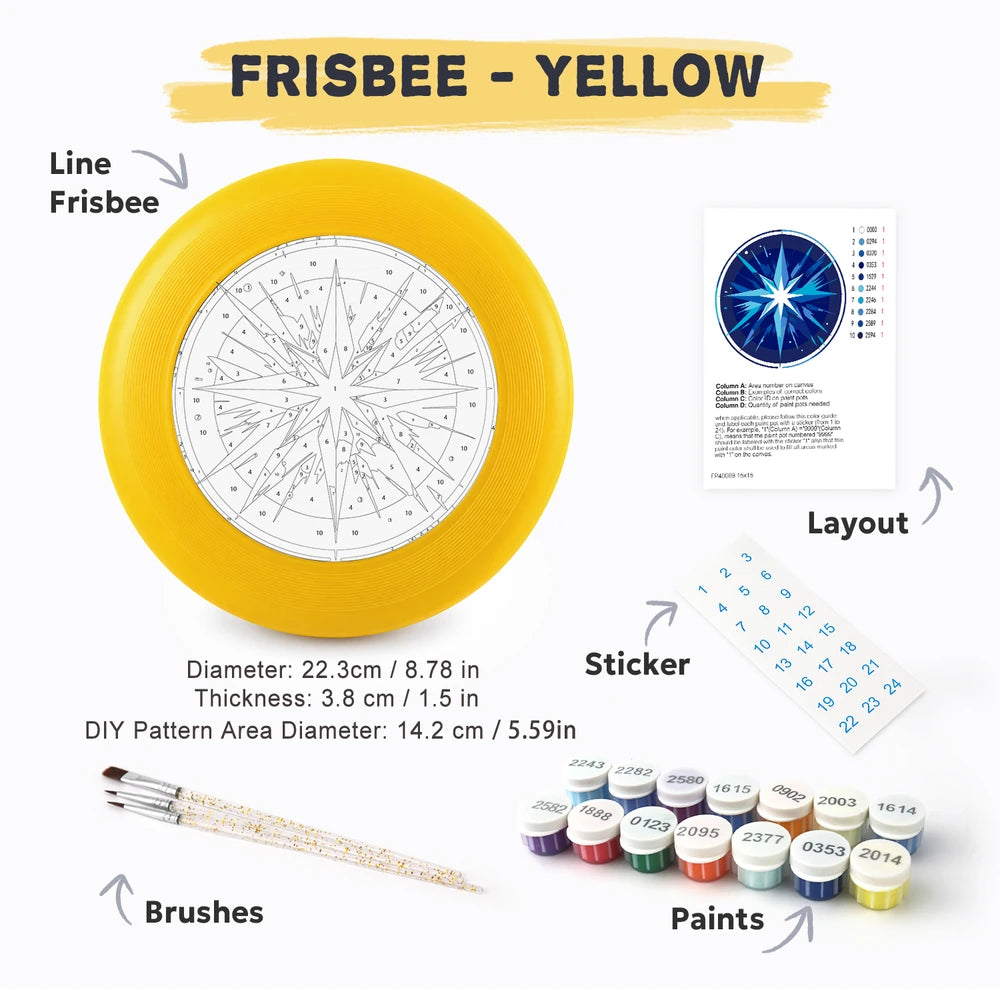Paint by Numbers - Frisbee | Blue Compass Star