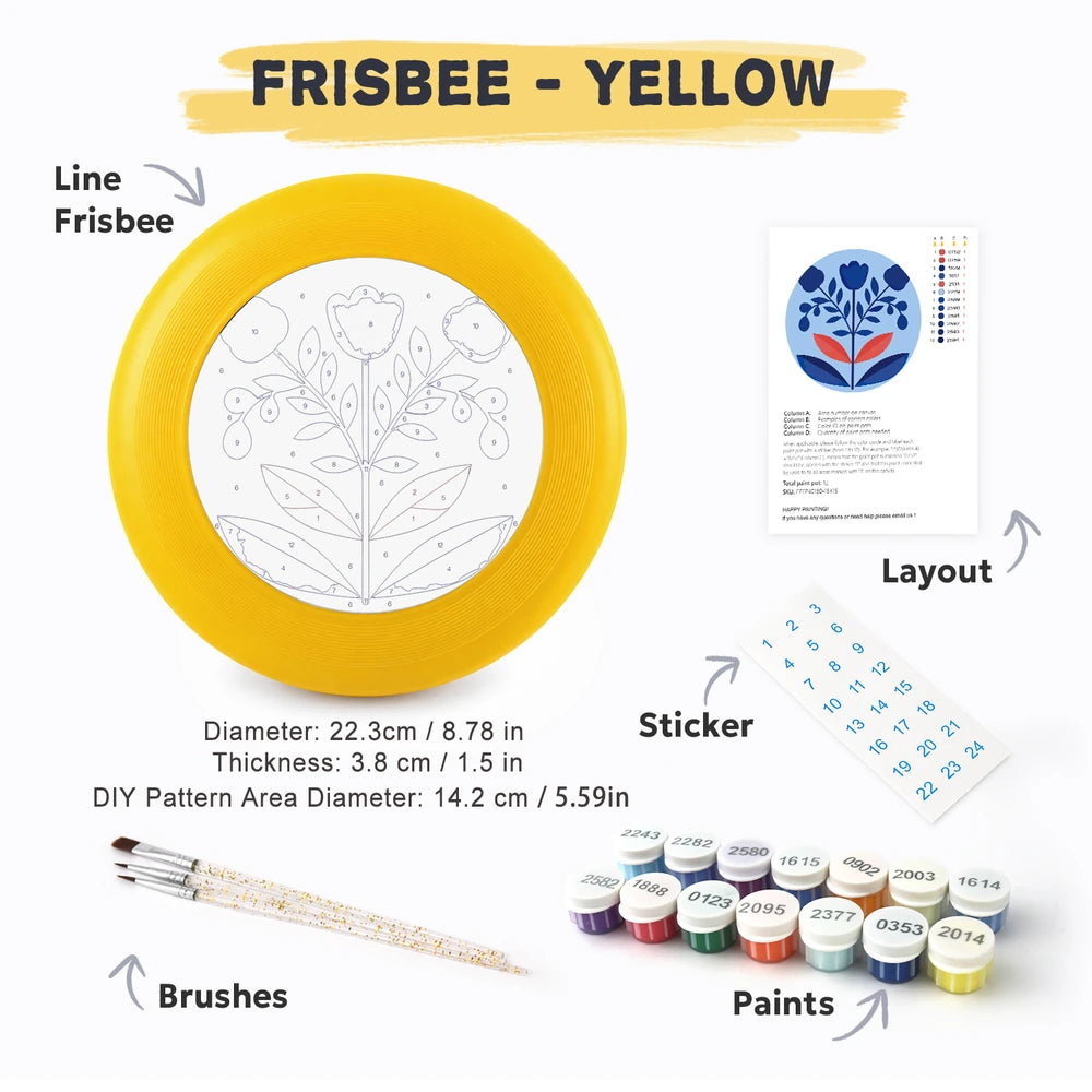 
Paint by Numbers - Frisbee | Blue Folk Flowers