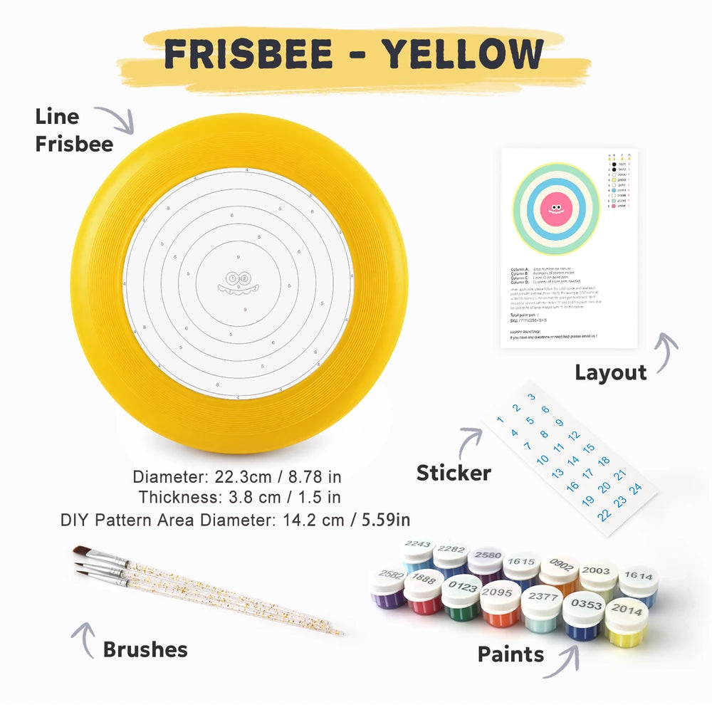 Paint by Numbers - Frisbee | Bullseye Face in Pink