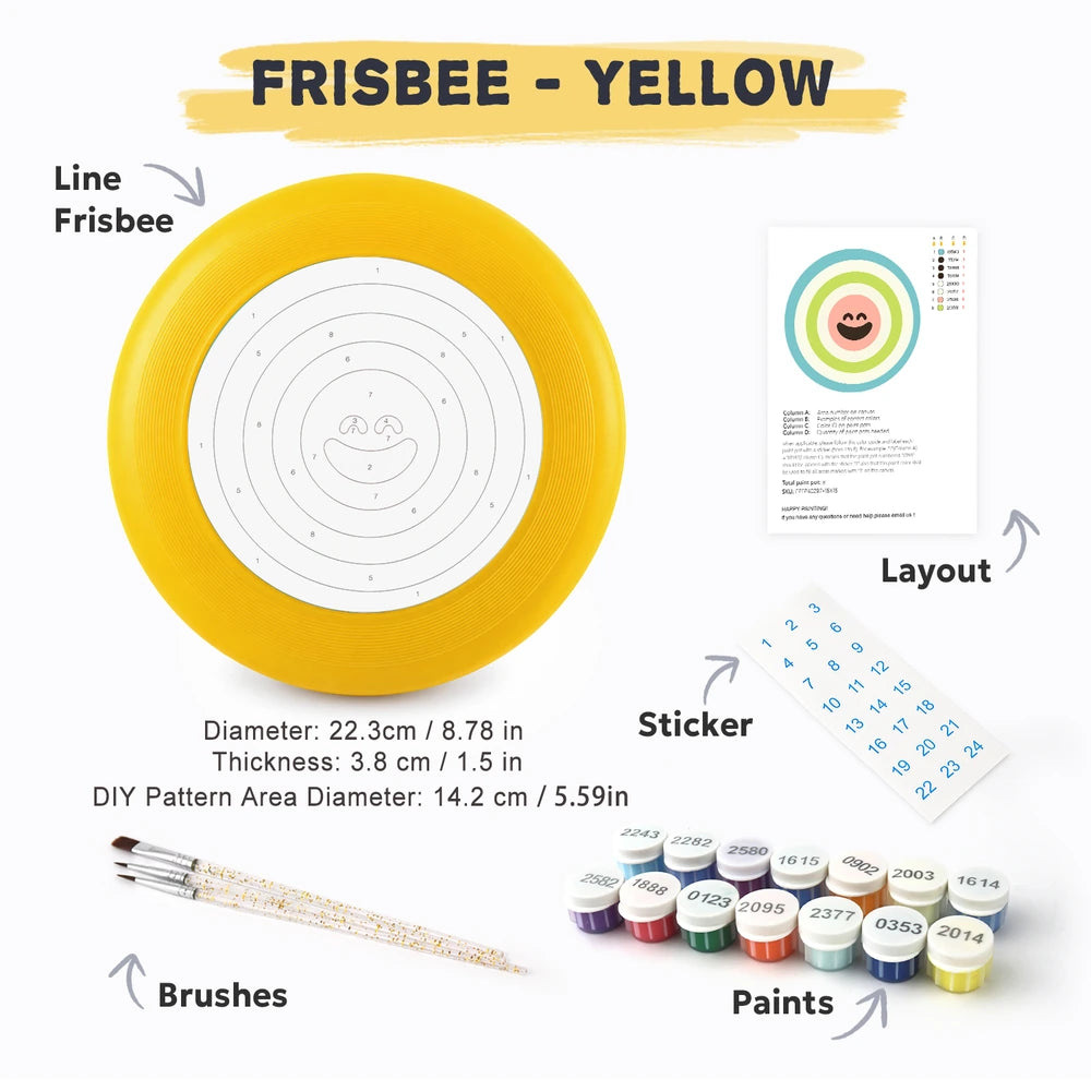 Paint by Numbers - Frisbee | Bullseye Smile in Green