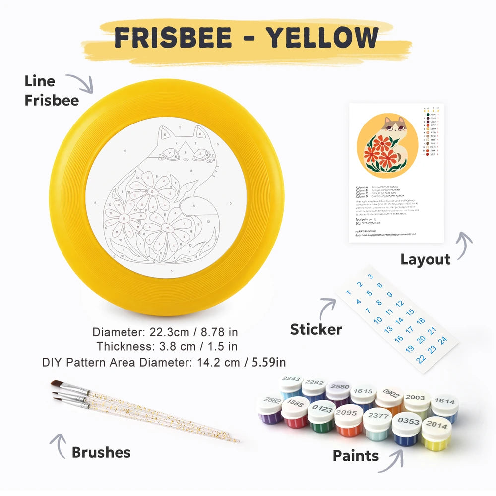 
Paint by Numbers - Frisbee | Cat Among Red Flowers
