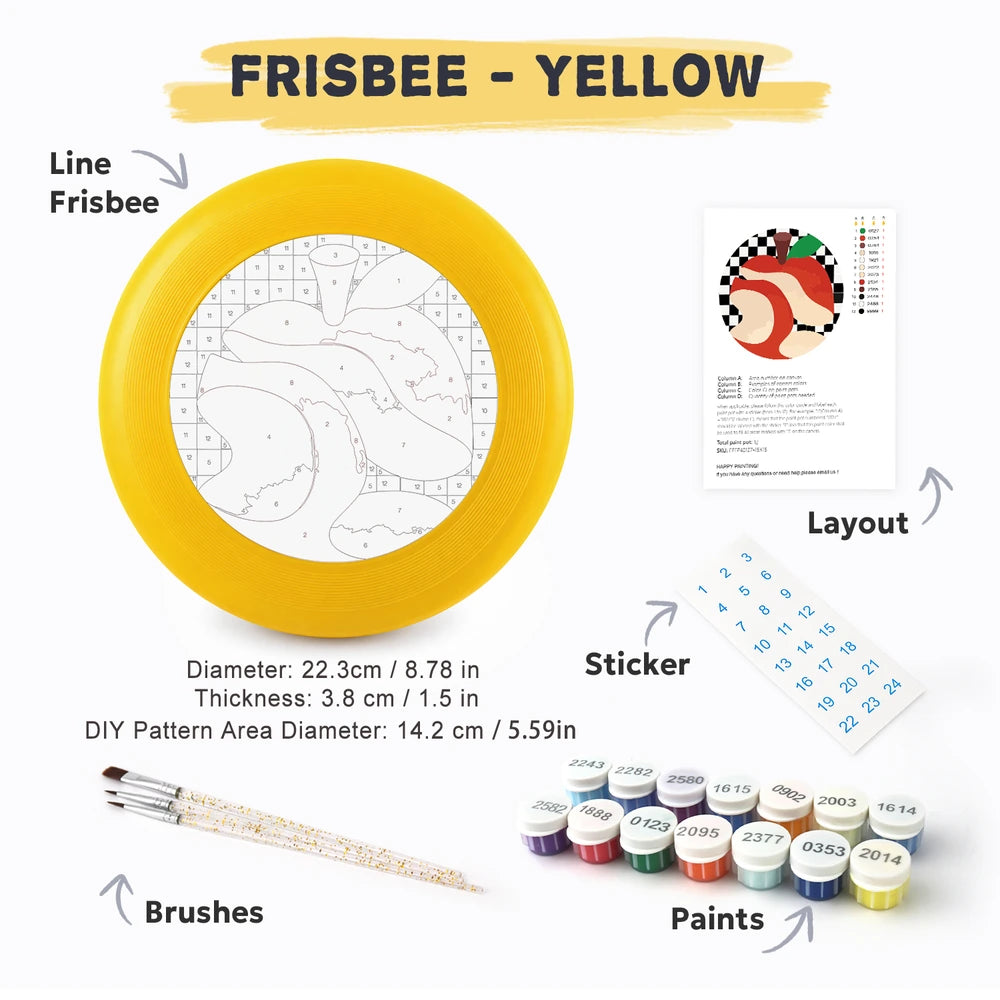 
Paint by Numbers - Frisbee | Checkerboard Apple