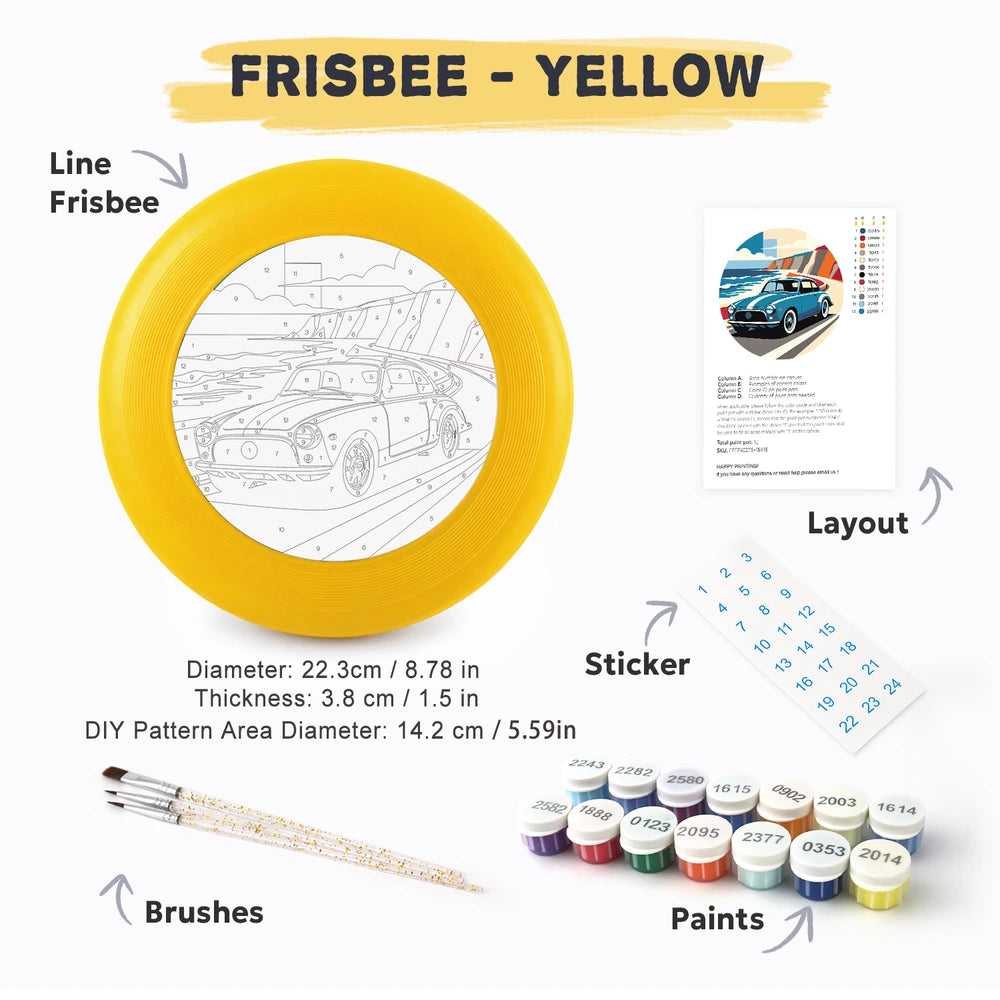 
Paint by Numbers - Frisbee | Classic Car by the Sea