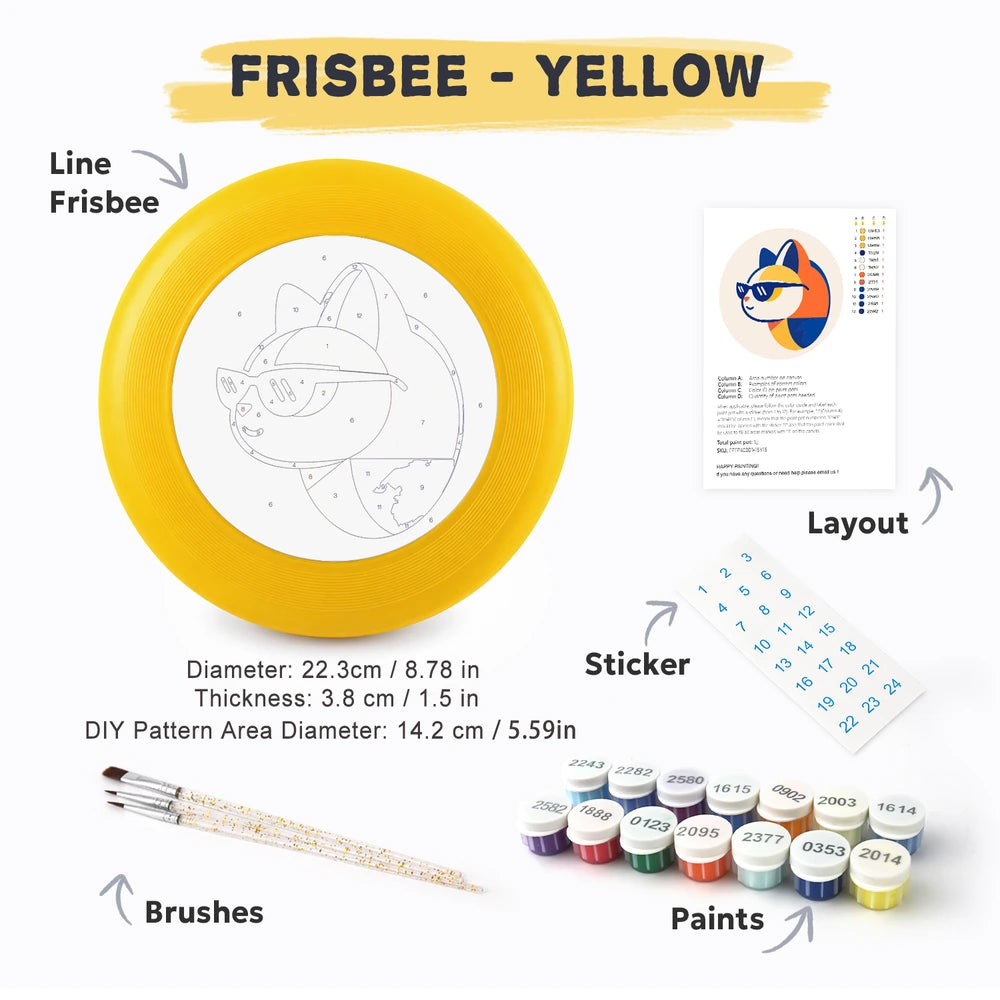 
Paint by Numbers - Frisbee | Cool Geometric Fox