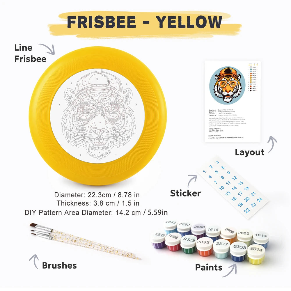 Paint by Numbers - Frisbee | Cool Tiger in a Cap