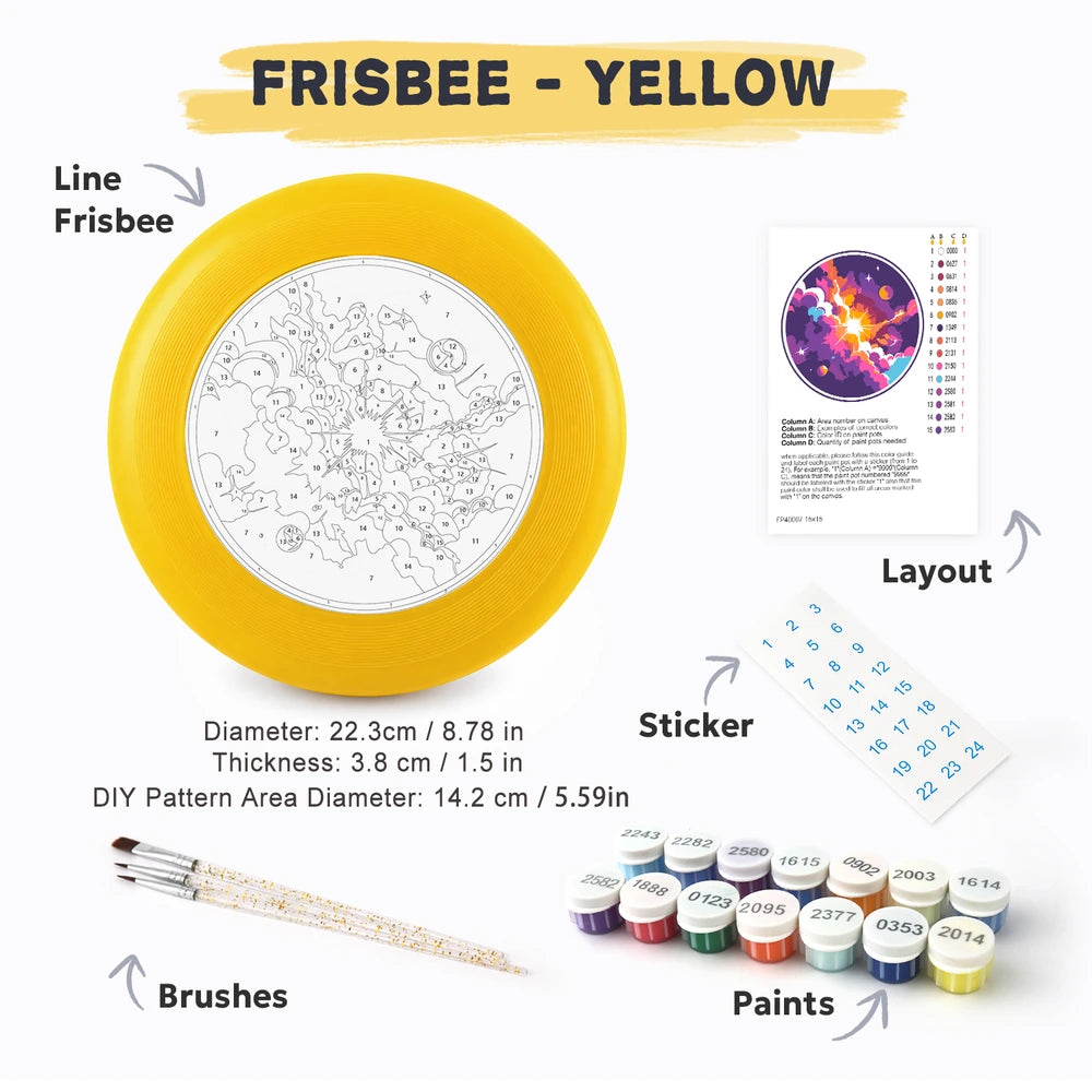 
Paint by Numbers - Frisbee | Cosmic Nebula