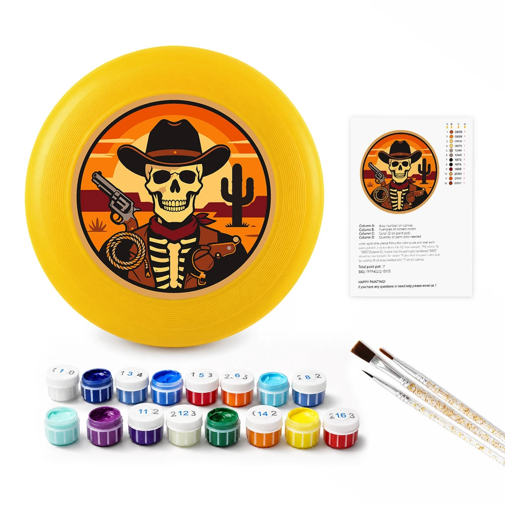 Paint by Numbers - Frisbee | Cowboy Skeleton