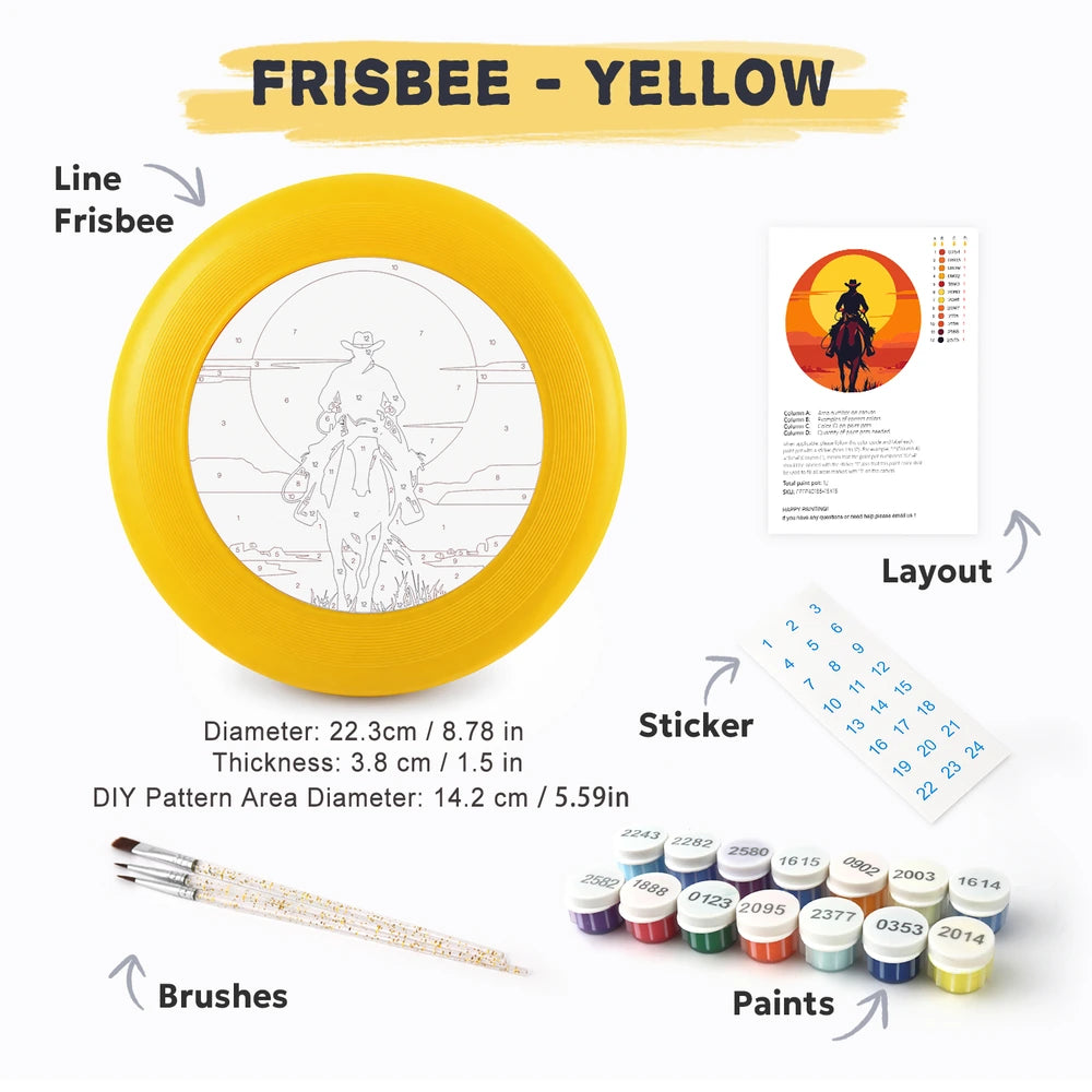Paint by Numbers - Frisbee | Cowboy at Sunset