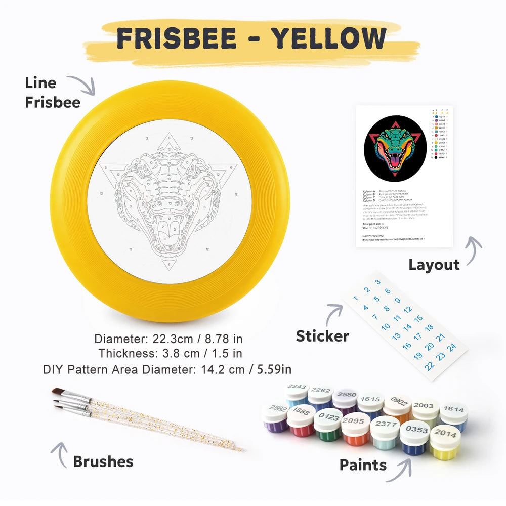 Paint by Numbers - Frisbee | Crocodile Emblem