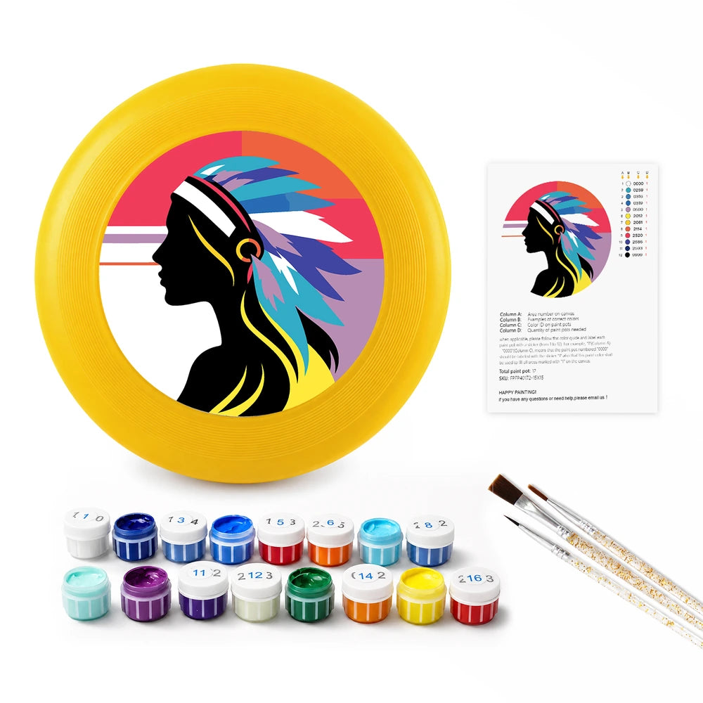 Paint by Numbers - Frisbee | Feather Headdress Portrait