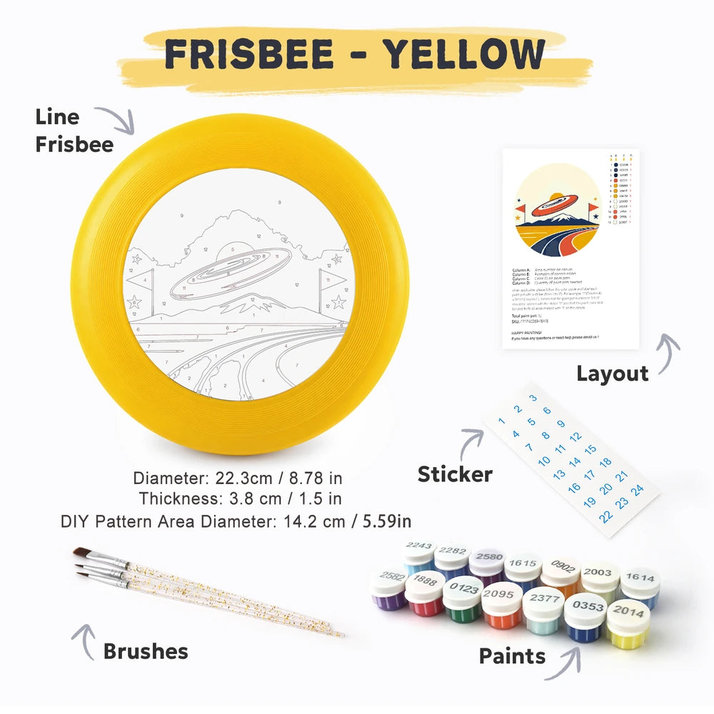 
Paint by Numbers - Frisbee | Flying Disc over the Ramp
