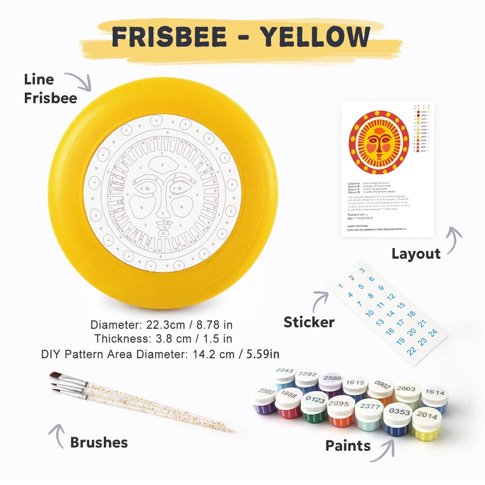 Paint by Numbers - Frisbee | Folk Sun Face