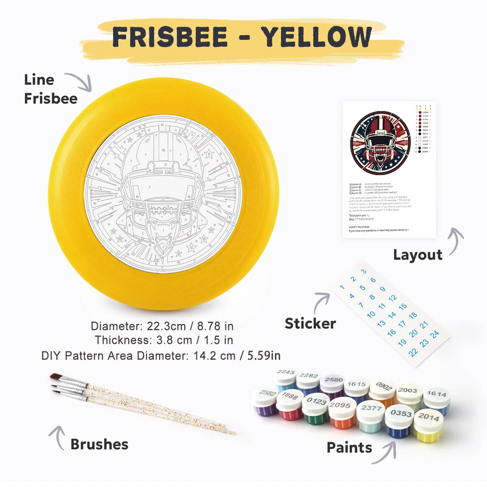 
Paint by Numbers - Frisbee | Football Helmet Crest