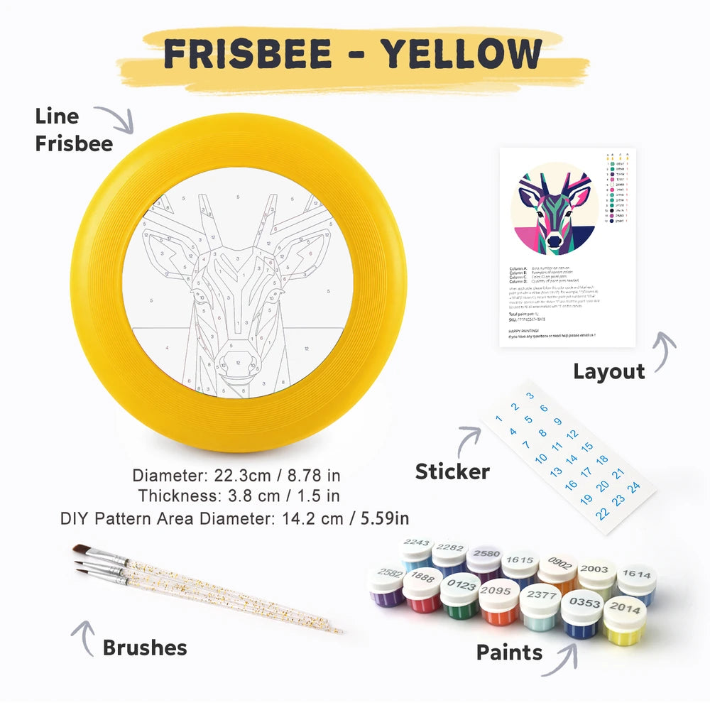 
Paint by Numbers - Frisbee | Geometric Deer
