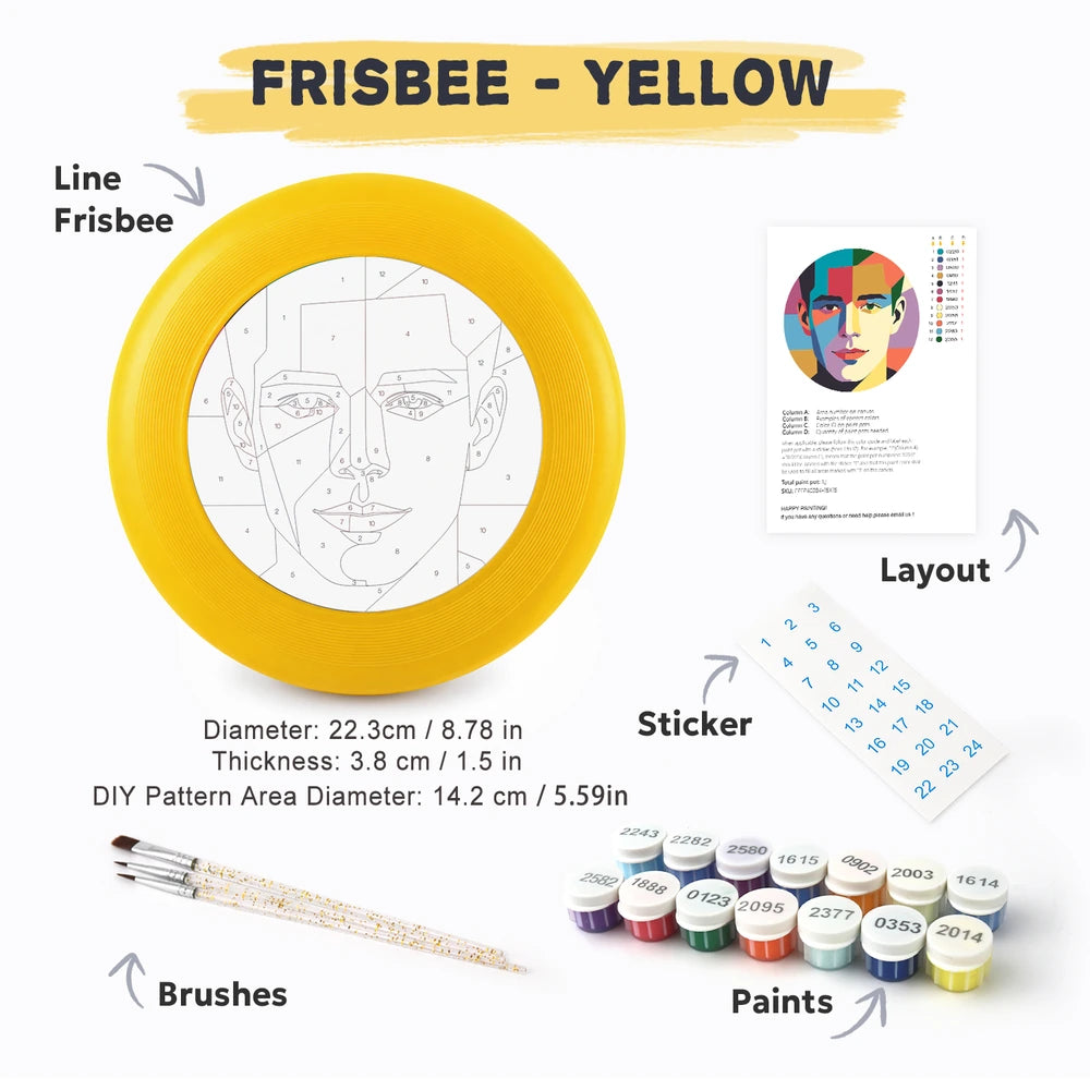 Paint by Numbers - Frisbee | Geometric Man Portrait