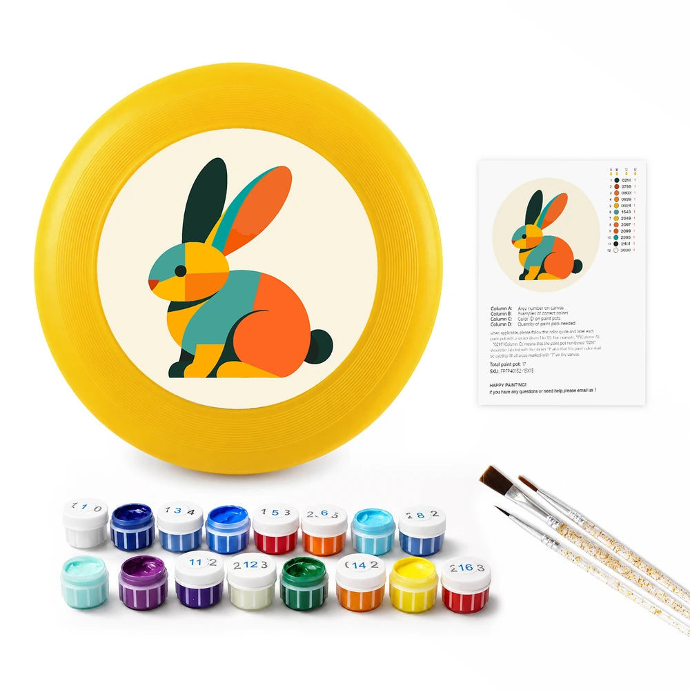 
Paint by Numbers - Frisbee | Geometric Rabbit