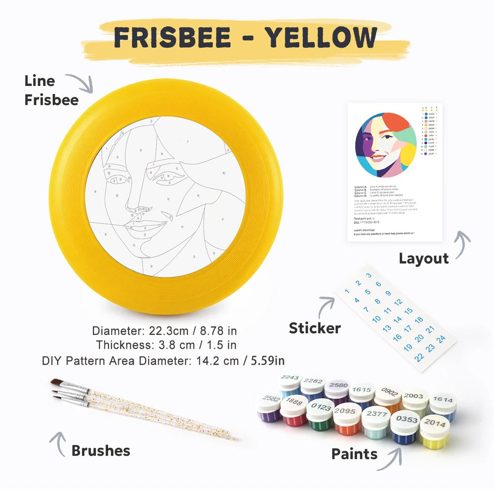 
Paint by Numbers - Frisbee | Geometric Woman Portrait