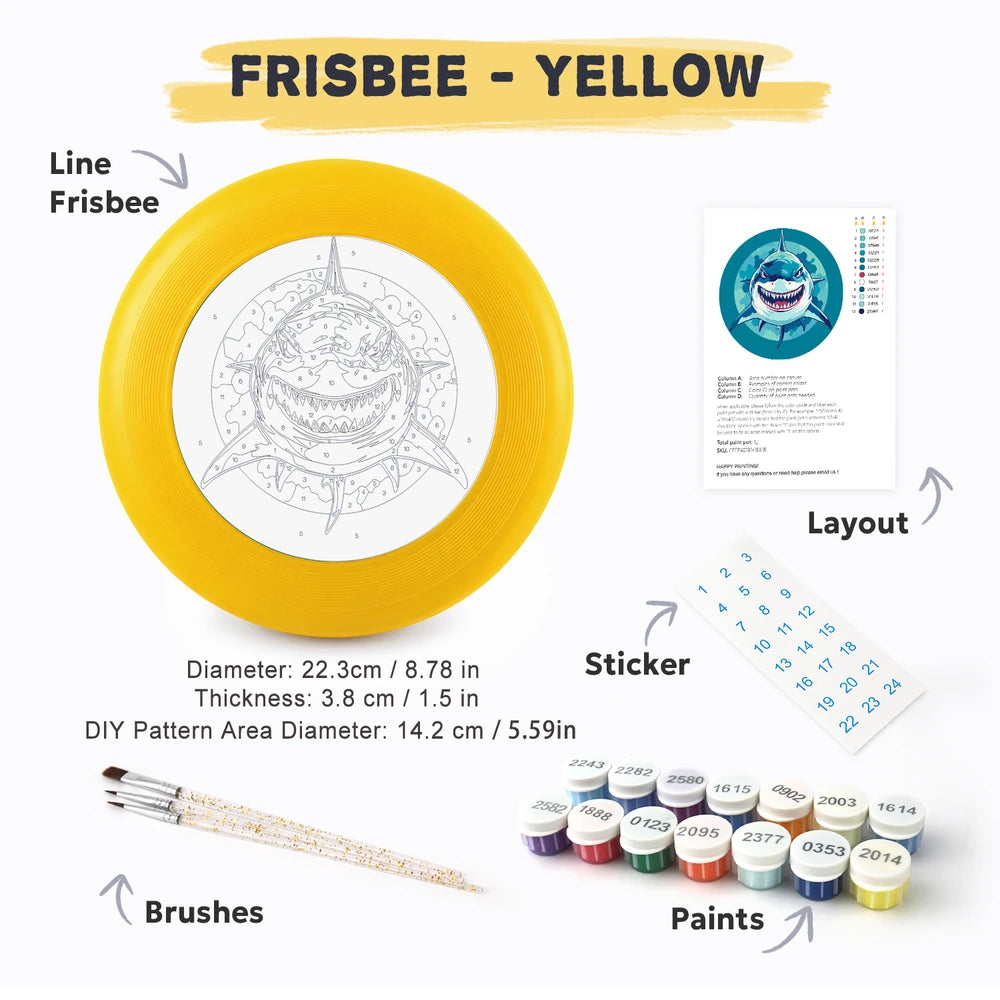 
Paint by Numbers - Frisbee | Great White Shark