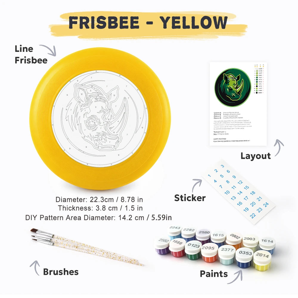 
Paint by Numbers - Frisbee | Green Rhino Emblem