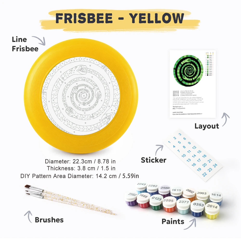 Paint by Numbers - Frisbee | Green Spiral Maze