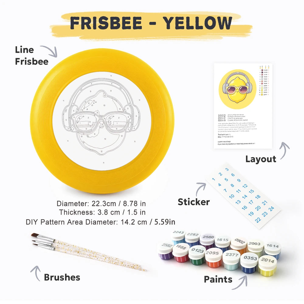 
Paint by Numbers - Frisbee | Lemon with Headphones