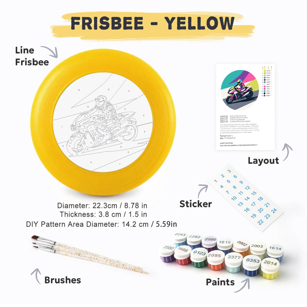 
Paint by Numbers - Frisbee | Motorbike Racer