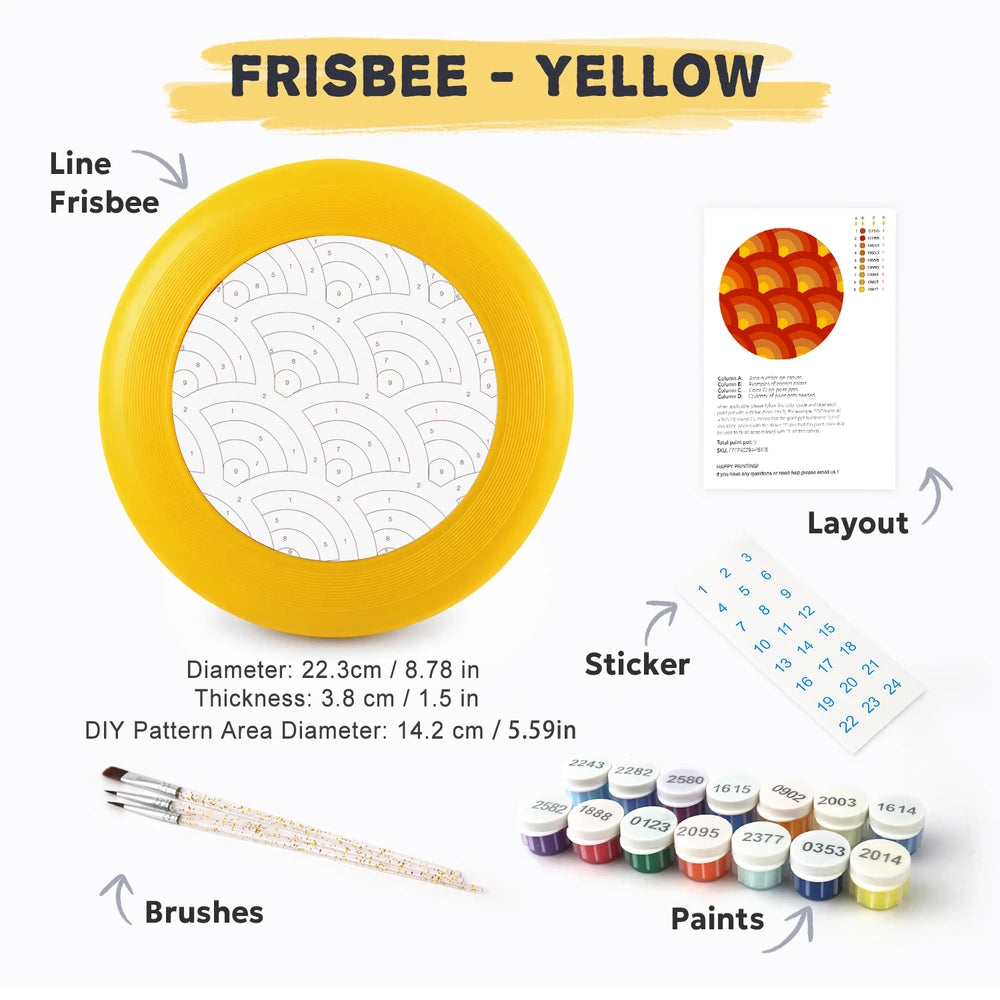 
Paint by Numbers - Frisbee | Orange Scale Pattern