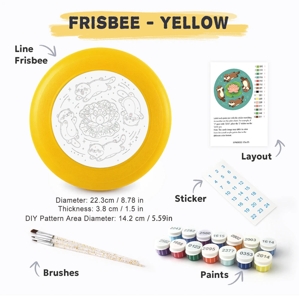 
Paint by Numbers - Frisbee | Otters and Water Lily
