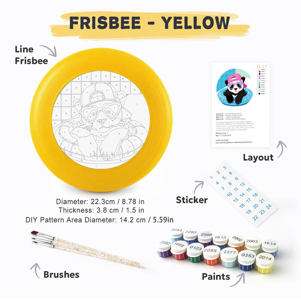 Paint by Numbers - Frisbee | Panda in a Pool Ring