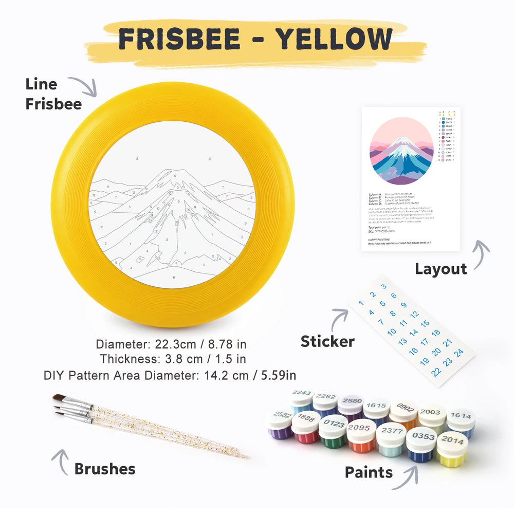 
Paint by Numbers - Frisbee | Pastel Mount Fuji
