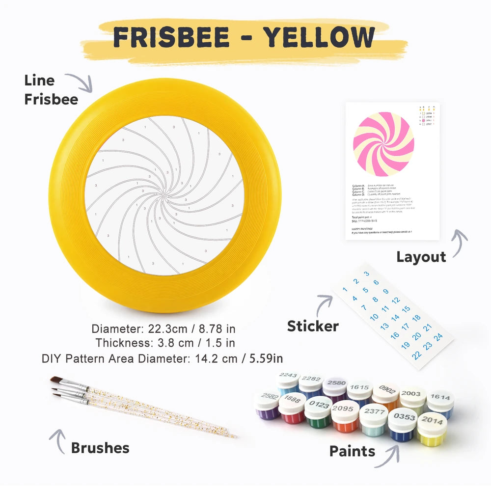 Paint by Numbers - Frisbee | Pink Candy Swirl