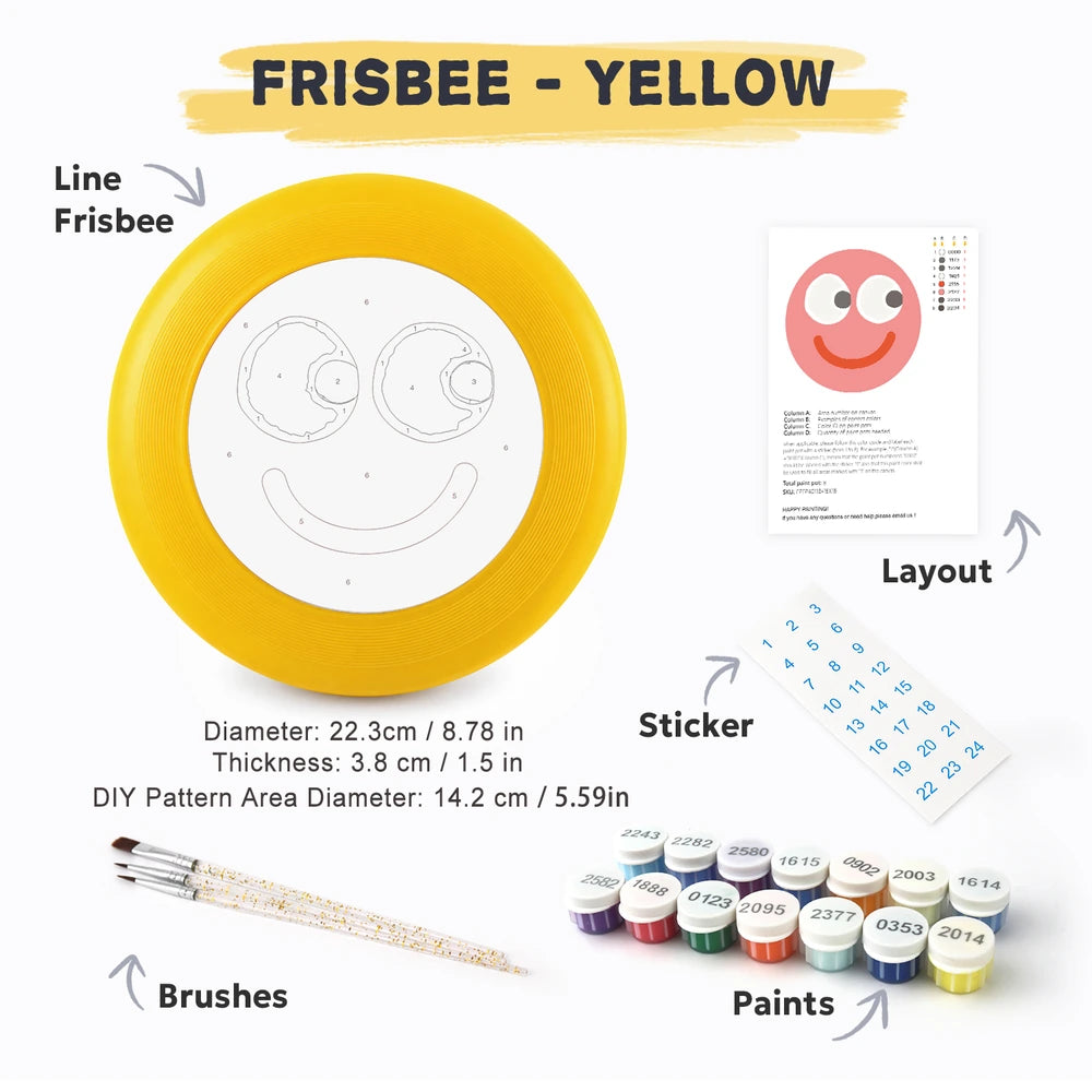
Paint by Numbers - Frisbee | Pink Smiley Face