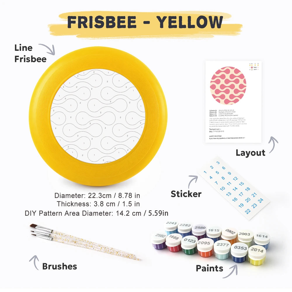 
Paint by Numbers - Frisbee | Pink Wave Pattern