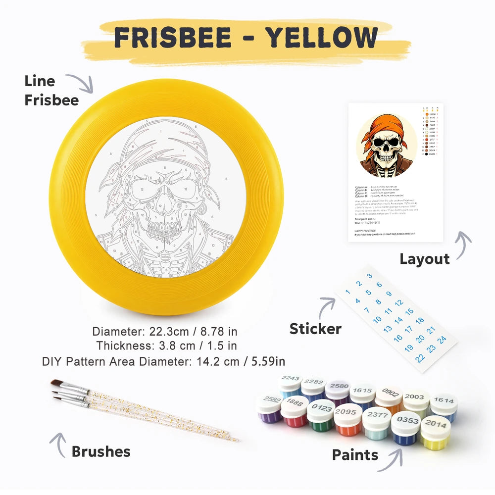 
Paint by Numbers - Frisbee | Pirate Skeleton