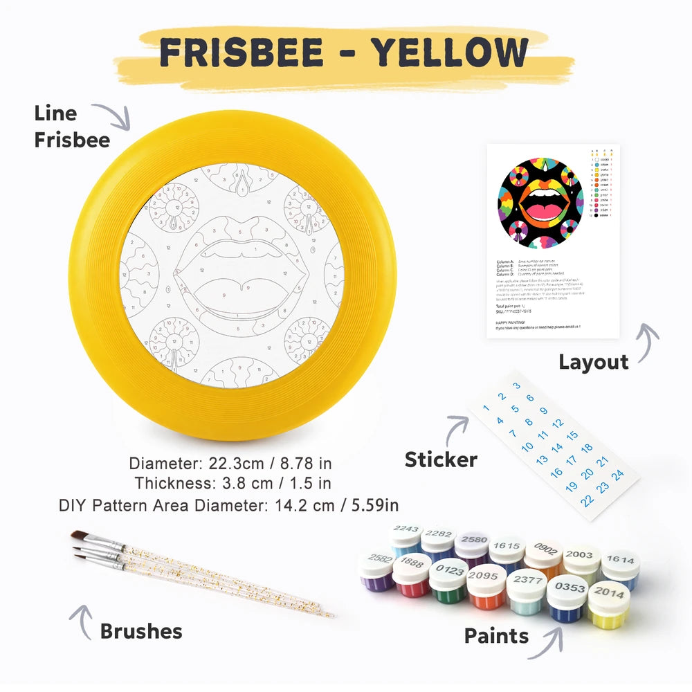 Paint by Numbers - Frisbee | Pop Art Lips