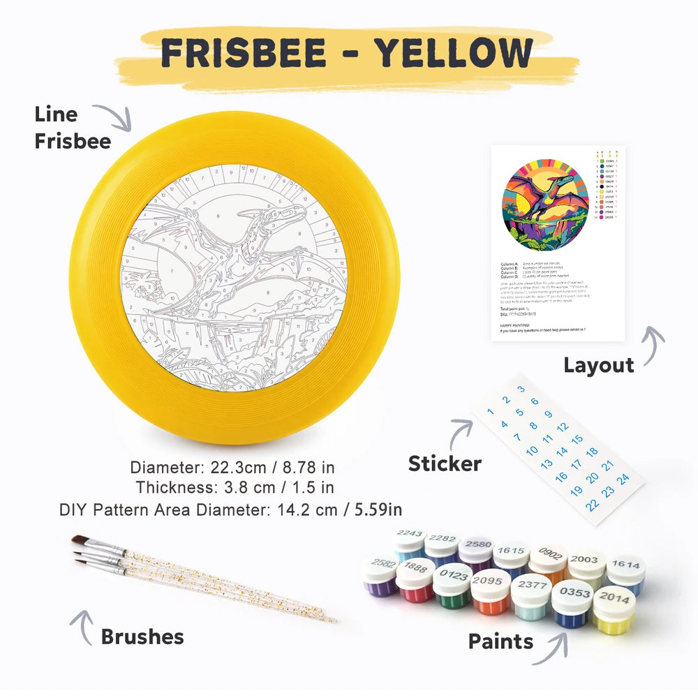 
Paint by Numbers - Frisbee | Pterodactyl in the Jungle
