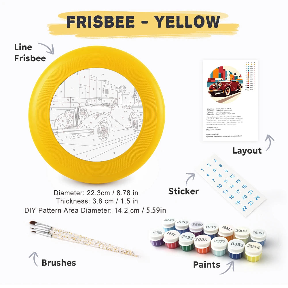 
Paint by Numbers - Frisbee | Red Vintage Car
