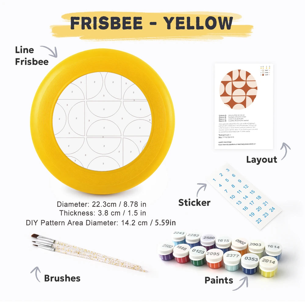 
Paint by Numbers - Frisbee | Retro Arch Pattern