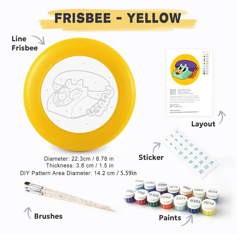 Paint by Numbers - Frisbee | Retro Phone in Green